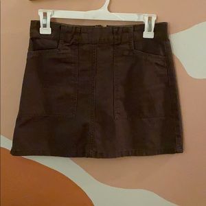 Olive mini skirt